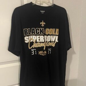 Reebok Black and Gold Champions Tee